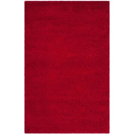 Safavieh 6 x 9 ft. Shag Power Loomed 16X30 Medium Rectangular Area RugRed SG180-4040-6